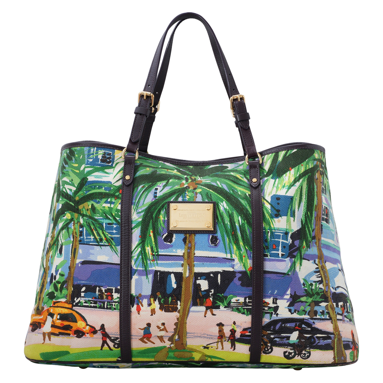 LOUIS VUITTON(USED)루이비통 시즌 패브릭 쇼퍼백